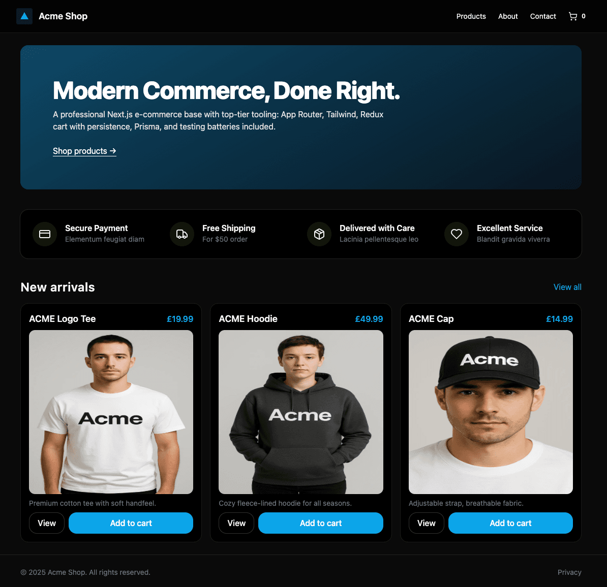 Next.js E-commerce Starter